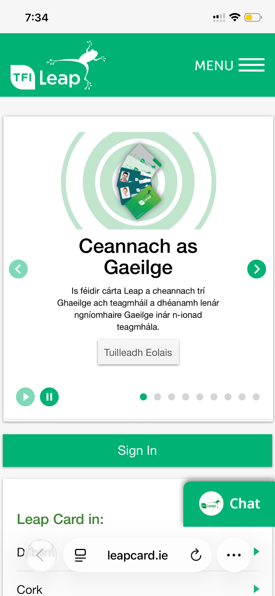 Leap Card — Passo 1